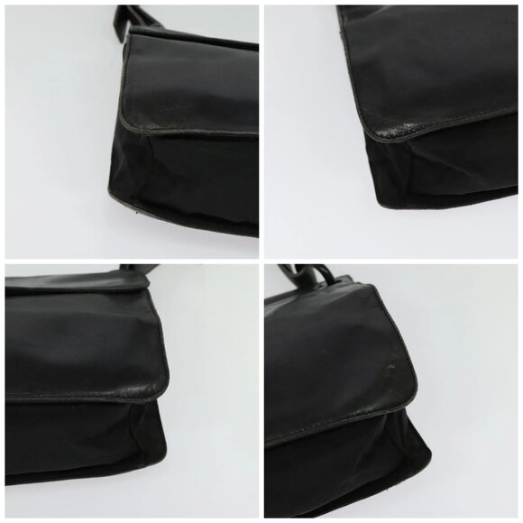 PRADA Shoulder Bag Leather Black Silver Auth 141077 - Picture 14 of 16